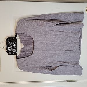 Loft Outlet Sweater Gray XL Long Sleeve
